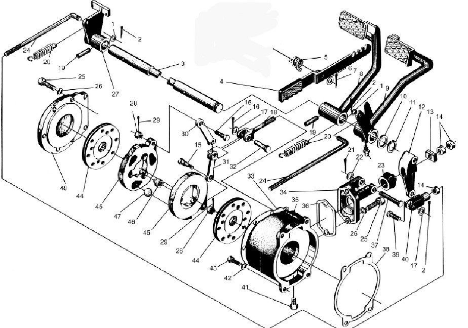 Brake Mechanism-Disc Brake - 18-28HP Tractors