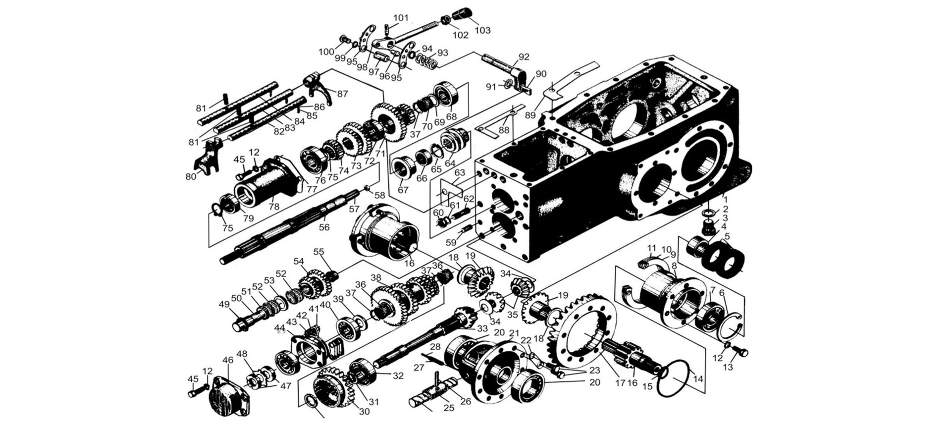 Drive Gearbox - 18-28HP Tractors