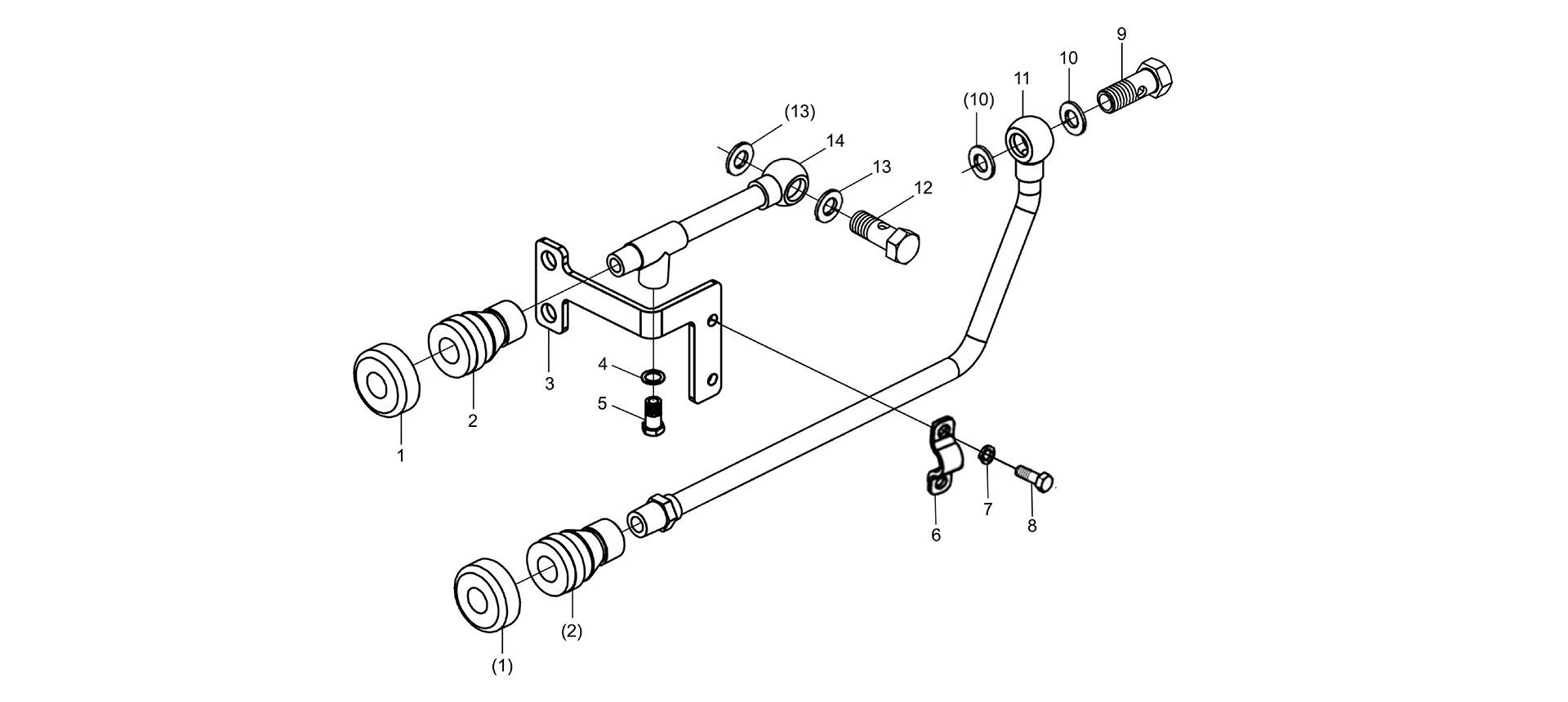 Hydraulic Take-off Pipe - 30-35HP Tractors